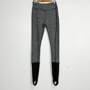 NEW Outdoor Voices Stirrup Leggings Womens Small Gray Black Stretch NWOT